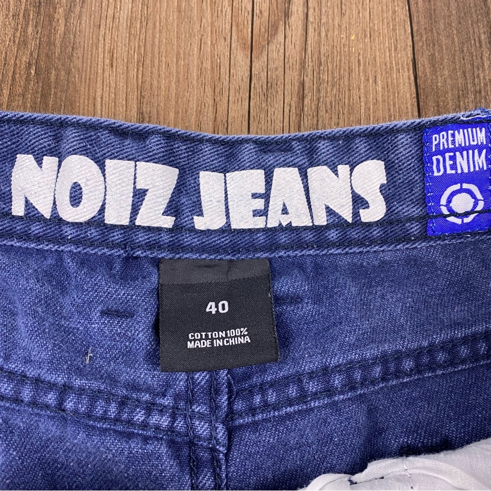 NOIZ Jeans Men’s Premium Denim Shorts Summertime Streetwear Dark Wash Size 40 - Picture 4 of 11
